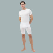 White luxury long boxers under kandoura, breathable and moisture-wicking