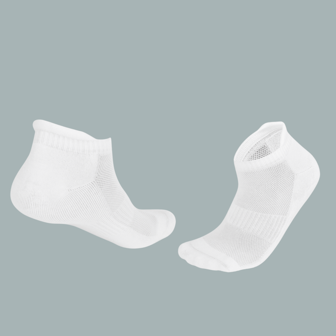 Low ankle premium cotton socks - two pack in white for daily wear