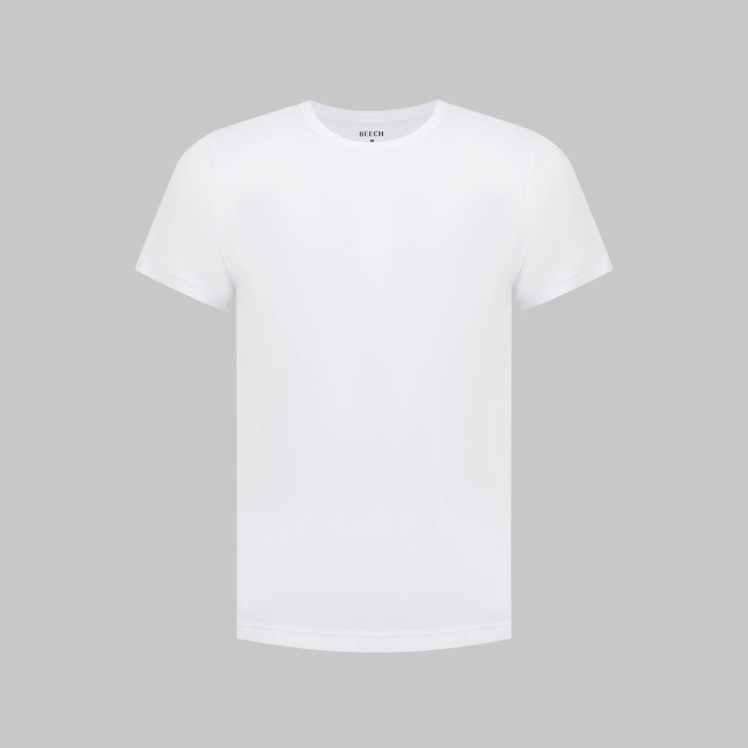 Men's premium white undershirt – luxurious micromodal fabric, soft and moisture-wicking for daily wear