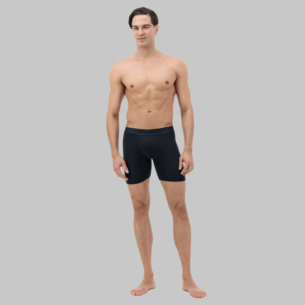 Comfortable navy long boxer - Breathable, no chafing, premium fabric for everyday wear